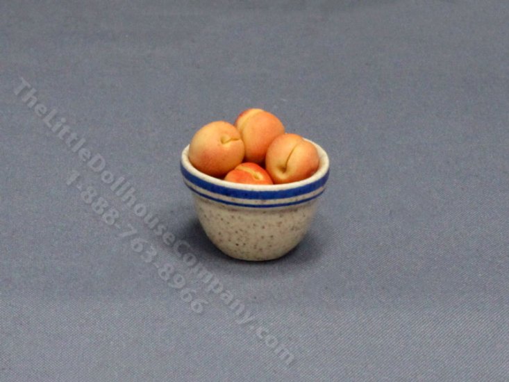 (image for) Miniature Bowl of Peaches for Dollhouses