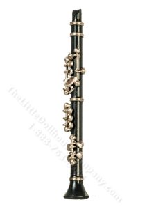 (image for) Miniature Black Clarinet for Dollhouses
