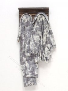 (image for) Miniature Camo Jacket and Pants on Wooden Coat Rack