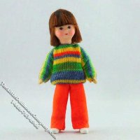 (image for) 1/2 scale Fini Flexible Girl Doll by Erna Meyer for Dollhouses