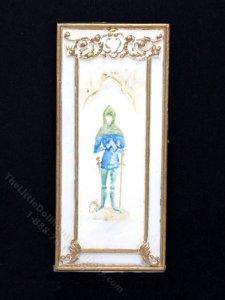 (image for) Dollhouse Scale Model Hand Painted Wall Panel -Medieval Peasant