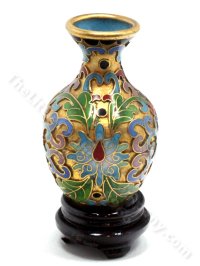 (image for) Miniature Oriental Vase on Stand for Dollhouses