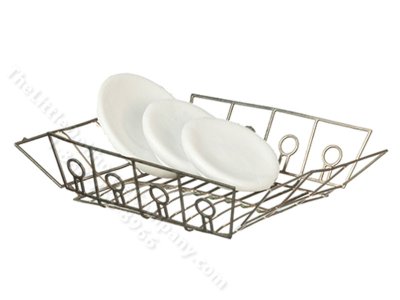 (image for) Miniature Silver Dish Drainer for Dollhouses