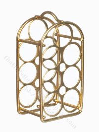 (image for) Miniature Brass Wine Rack for Dollhouses