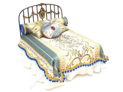 (image for) Miniature Metal Bed Dressed by Judith Blondell