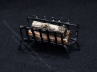 (image for) Miniature Log Holder with Wood for Dollhouses