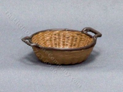 (image for) Miniature Low Round Basket with Handles