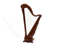 (image for) Miniature Walnut Harp for Dollhouses