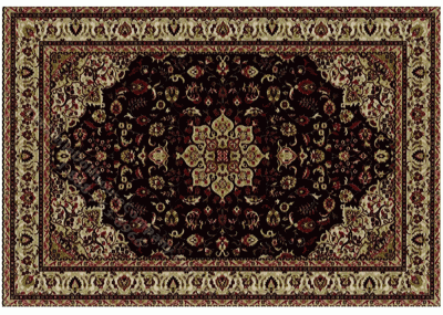 (image for) Dollhouse Scale Model Rectangular Traditional Rug