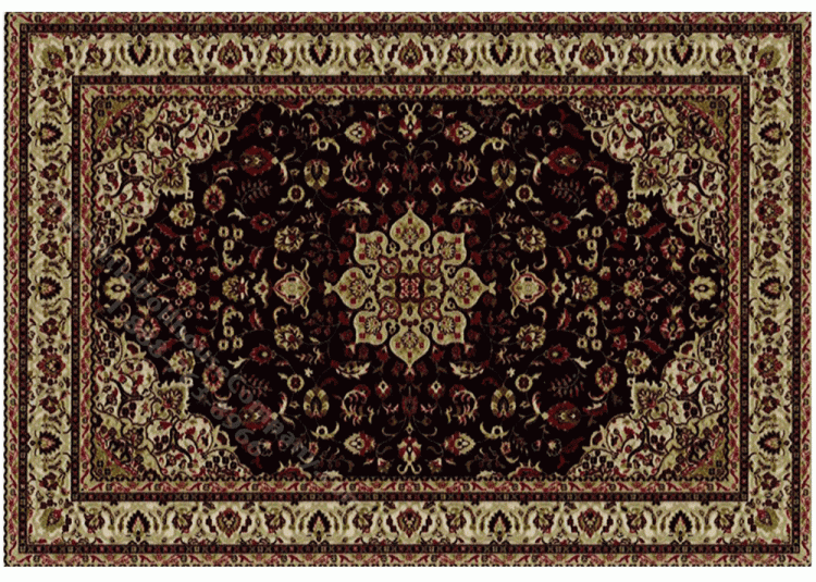(image for) Dollhouse Scale Model Rectangular Traditional Rug