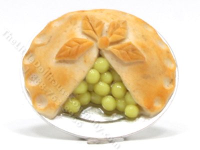 (image for) 1:24 Scale Miniature Sliced Gooseberry Pie by Charlotte Willmott
