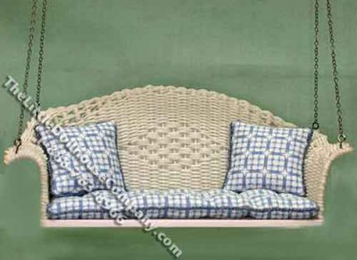 (image for) Miniature Wicker Porch Swing Kit for Dollhouses
