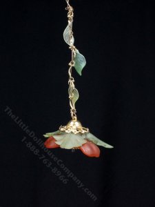 (image for) Miniature Orange Flower Hanging Light for Dollhouses