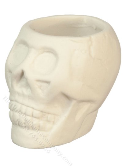 (image for) Miniature Halloween Skull Container for Dollhouses