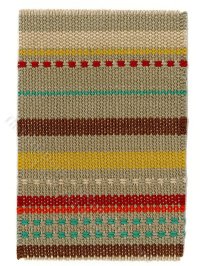 (image for) Miniature Woven Rug w/ Colourful Stripes for Dollhouses - Small