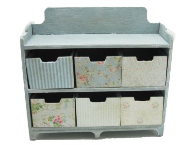 (image for) Miniature Shelf with Six Drawers