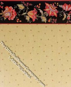 (image for) Hannah Jacobean Pattern Miniature Wallpaper for Dollhouses