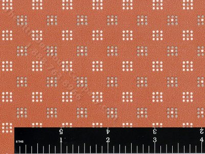 (image for) Blue/White Squares on Rust Miniature Wallpaper for Dollhouses