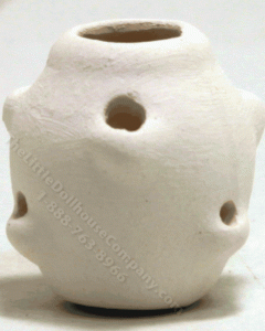 (image for) Miniature White Clay Strawberry Pot