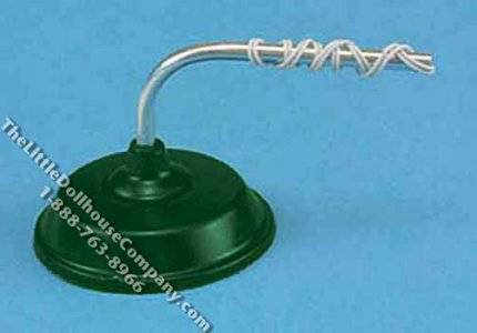 (image for) Miniature 12v Outdoor Shop Light with Green Shade for Dollhouses
