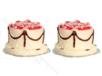 (image for) Miniature Round Coulis Topped Cake for Dollhouses