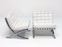 (image for) Miniature Modern Tufted Leather Barcelona Chair Judith Blondell