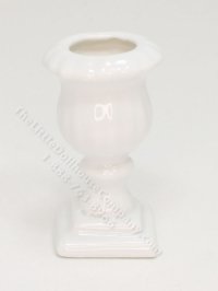(image for) Miniature White Ceramic Urn Pedestal Planter