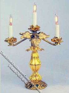 (image for) Dollhouse Scale Model 12v Rose Candelabra