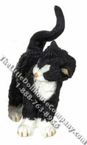 (image for) Dollhouse Scale Model Socks Cat Rubbing Left Side
