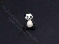 (image for) Miniature Panda Bear Sculpture for Dollhouses