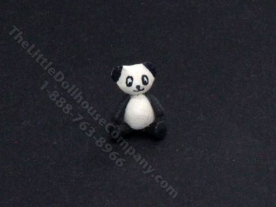 (image for) Miniature Panda Bear Sculpture for Dollhouses