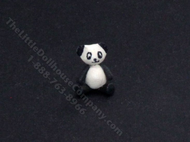 (image for) Miniature Panda Bear Sculpture for Dollhouses