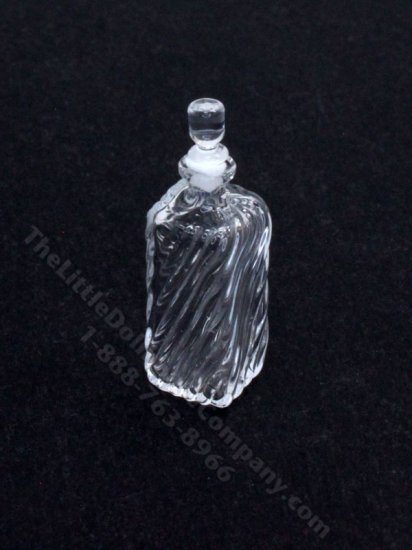 (image for) Miniature Ridged Square Glass Decanter for Dollhouses