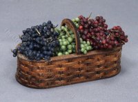 (image for) Miniature Basket of Grapes for Dollhouses