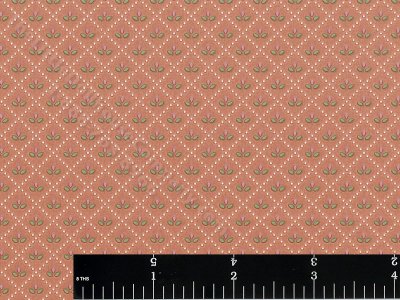 (image for) Pink Floral Diamond Stripe Miniature Wallpaper for Dollhouses
