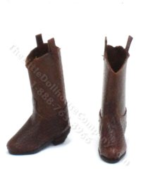 (image for) Miniature Leather Cowboy Boots for a Dollhouse