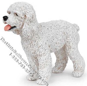 (image for) Dollhouse Scale Model Standing White Poodle