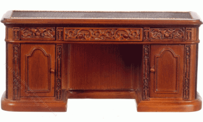 (image for) Miniature Resolute Walnut Executive Desk