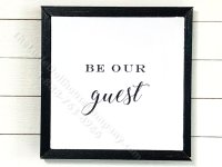 (image for) Miniature Framed 'Be Our Guest' Board Print