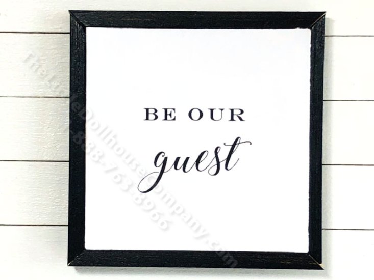 (image for) Miniature Framed 'Be Our Guest' Board Print