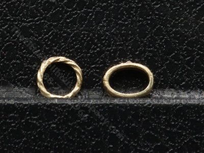 (image for) Miniature Pair of 10k Gold Bangles by Don Henry