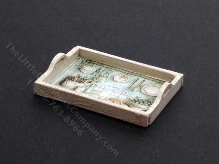 (image for) Miniature Wooden Tray for Dollhouses - Kitchen