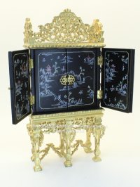 (image for) Miniature Grand Estate Cabinet in Gold and Black