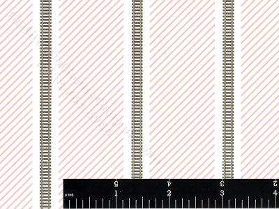(image for) Choo Choo Tracks Miniature Wallpaper for Dollhouses - Red