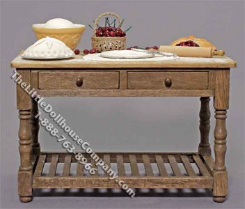 (image for) Miniature Baker's Table by Charlotte Willmott of Mouse House