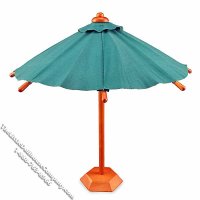 (image for) Miniature Collapsible Standing Patio Umbrella for Dollhouses