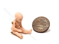 (image for) Miniature Porcelain Baby Doll for Dollhouses
