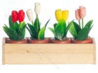 (image for) Natural Window Box with Tulips for Dollhouses