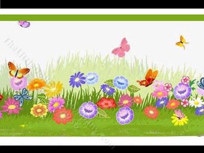 (image for) 1:24 Scale Dollhouse Children's Wallpaper Border