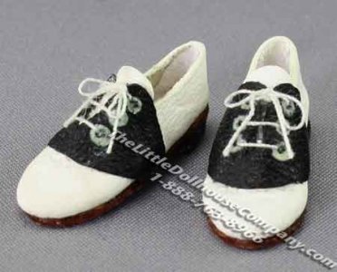 (image for) Miniature Leather Mens Shoes by Judith Blondell for Dollhouses